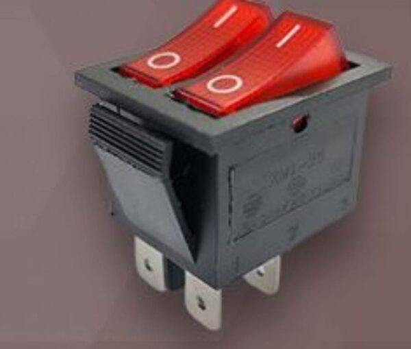 double red rocker switch 15a 250v (imported quality)