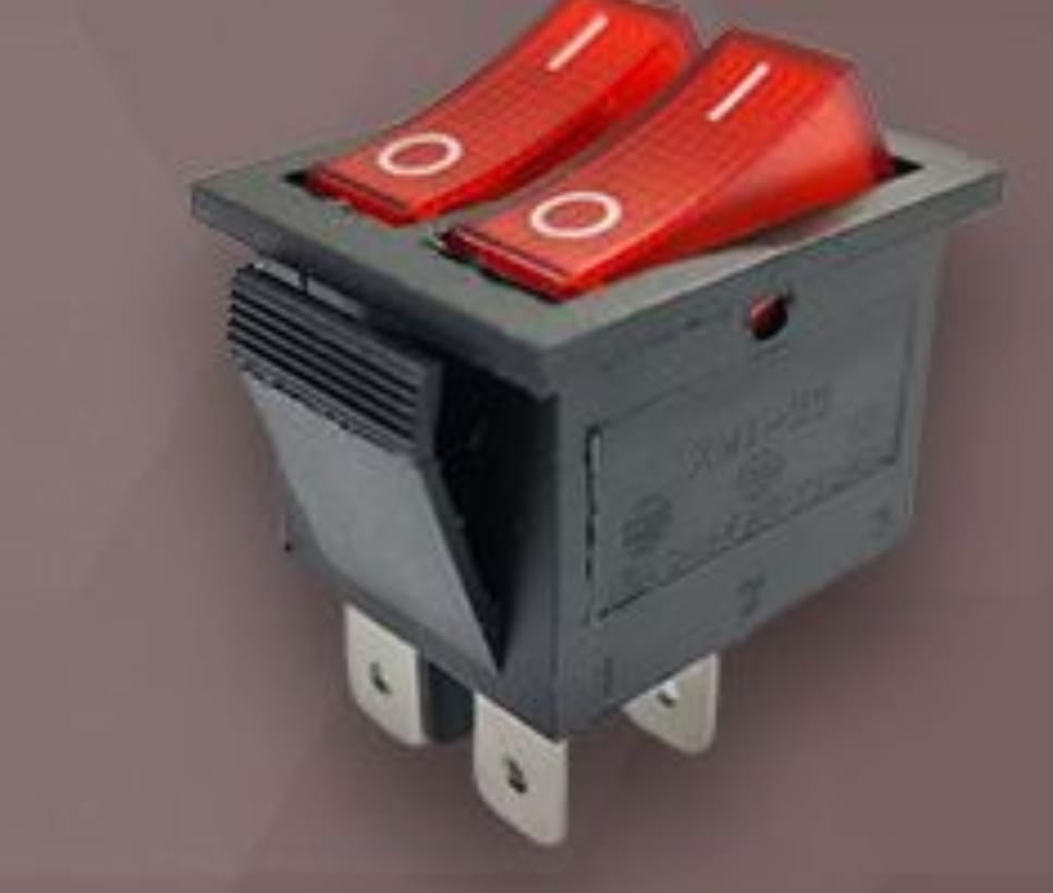 double red rocker switch 15a 250v (imported quality)