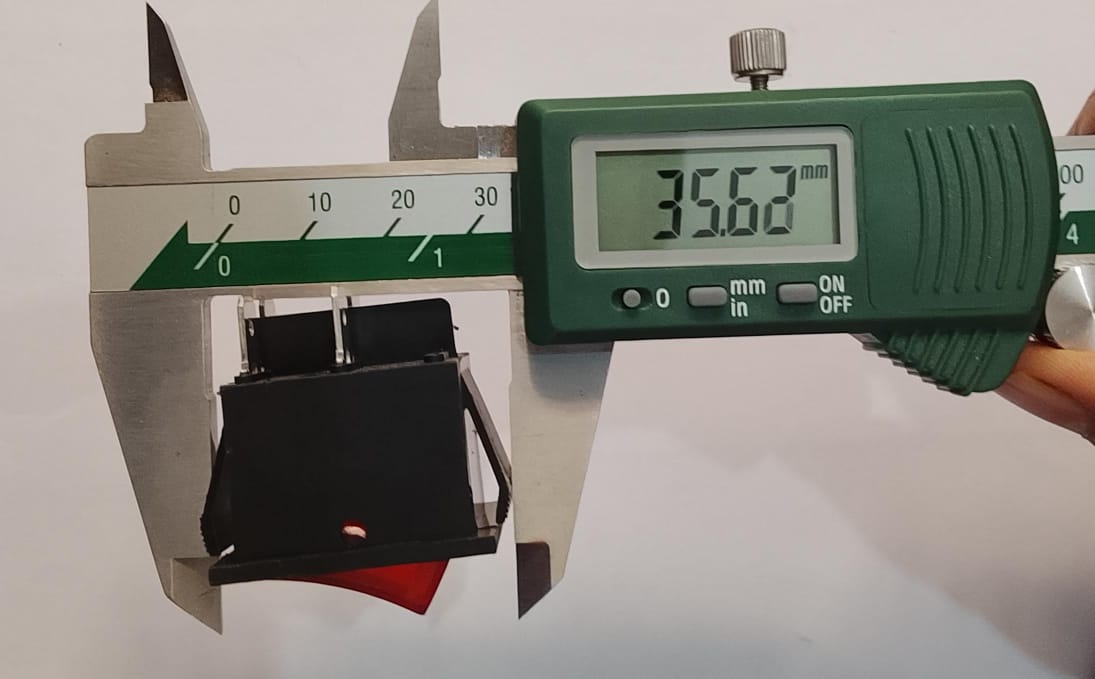 double red rocker switch 15a 250v (imported quality)