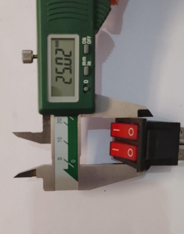 double red rocker switch 15a 250v (imported quality)
